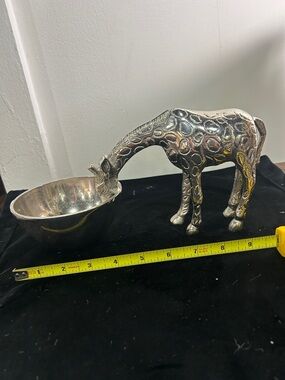 Silver Giraffe Serving Bowl - Decorative Table Accent